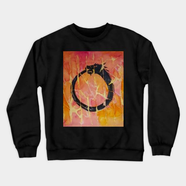 Jormungandr Crewneck Sweatshirt by lindaursin